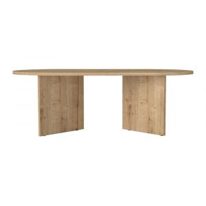 Table basse fixe effet bois