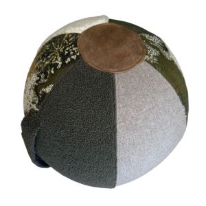 Pouf ballon vert kaki yoga et d&eacute;coration 55 cm