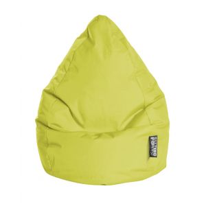 Pouf poire XXL d'int&eacute;rieur vert anis 80x130cm