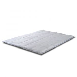 Surmatelas &eacute;t&eacute; tissu rafra&icirc;chissant moelleux 160x200 cm