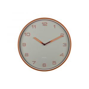 Horloge murale fer orange &Oslash;40cm