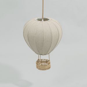 Suspension montgolfi&egrave;re en tissu beige