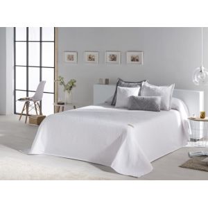 Couvre lit en coton blanc 250x270