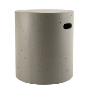 Table d'appoint de jardin ronde en b&eacute;ton D40 cm