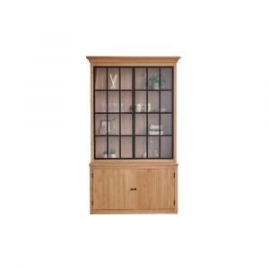 Buffet vaisselier industriel en bois et m&eacute;tal 4 portes