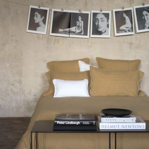 Housse de couette lin lavé camel 240X220 CM
