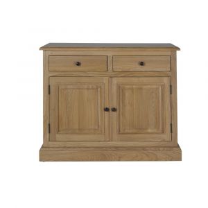 Buffet bas parisien 2 portes 2 tiroirs en ch&ecirc;ne massif