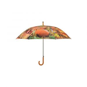 Grand parapluie bois et métal toile polyester automne