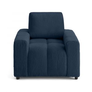 Fauteuil en fausse fourrure bleu