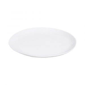 Assiette plate ovale en porcelaine blanche