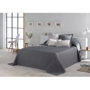 Couvre lit en coton gris 180x270