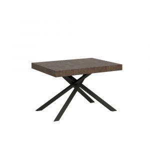 Table extensible 90x130/234 cm effet bois noyer