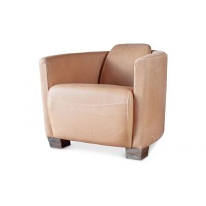 Fauteuil aviateur en cuir pleine fleur camel