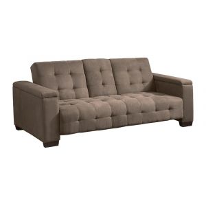 Canap&eacute; convertible microfibre 3 places marron