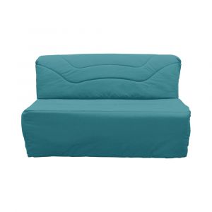 Housse de BZ en coton recycl&eacute; Bleu Canard-140 x 190 cm