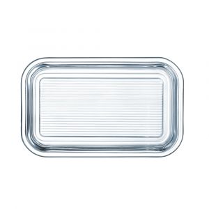 Beurrier en verre transparent 17cm