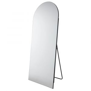 Grand miroir arche sur pied noir 80x200