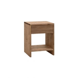 Table de chevet en bois avec un tiroir vieilli 60x40cm