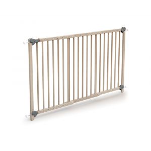 Barri&egrave;re de s&eacute;curit&eacute; b&eacute;b&eacute; extensible en bois H&ecirc;tre Brut 150 cm LOKEE
