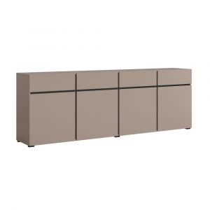 Buffet 4 portes 4 tiroirs stratifi&eacute;s taupe
