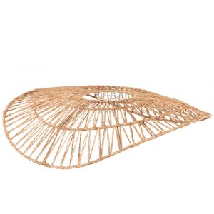 Suspension a&eacute;rienne non &eacute;lectrifi&eacute;e ajour&eacute;e en jute tress&eacute;e beige