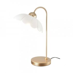Lampe &agrave; poser en m&eacute;tal & c&eacute;ramique blanc
