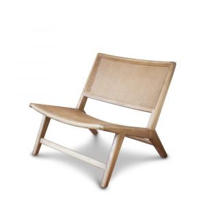 Fauteuil en cannage beige