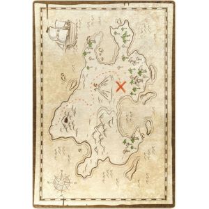 Tapis polyester beige 80 x 150 cm