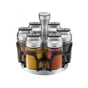 Carrousel &agrave; &eacute;pices Verre Noir 16x17x17 cm