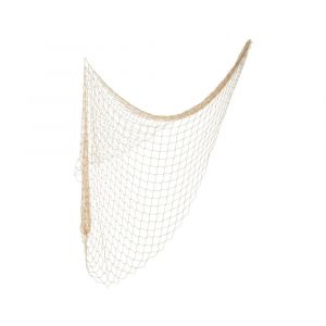 Filet de p&ecirc;che d&eacute;coratif en coton beige 150x200cm