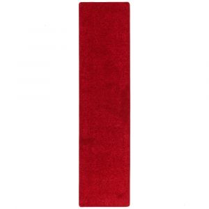 Tapis couloir uni rouge 80x200 cm