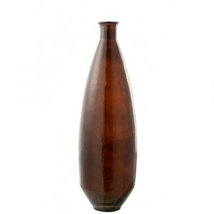Vase ovale verre marron H80cm