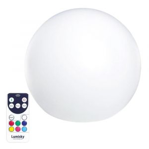Boule lumineuse sans fil flottante LED Polyéthylène Multicolore D60CM