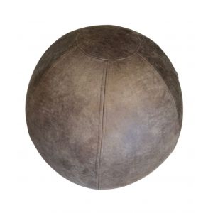 Pouf ballon effet cuir us&eacute;  yoga et d&eacute;coration 55 cm