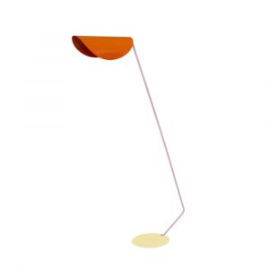 Lampadaire de Bureau TOSEL ,métal,Orange ,H174xD33xP70cm