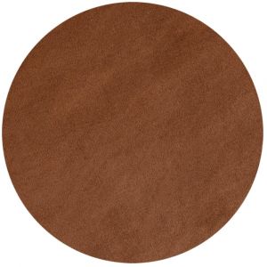 Tapis Lavable Rond en microfibre douce - Marron 120x120cm