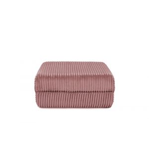 Pouf convertible et modulable 1 place en velours côtelé XL rose