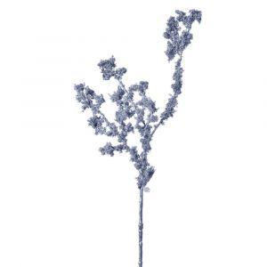 Branchage avec mousse artificielle m&eacute;tallis&eacute; bleu H84