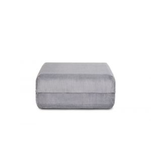 Pouf convertible et modulable 1 place en velours côtelé gris