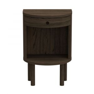 Table de chevet demi-cercle 1 tiroir 1 niche