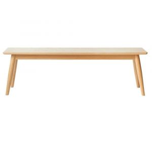 Banc scandinave 150cm en bois clair THOMASSON bois + ch&ecirc;ne