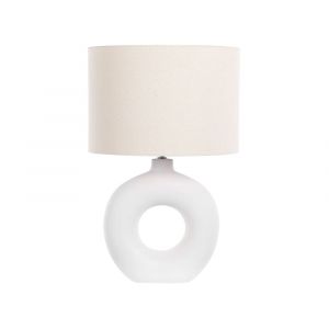 Lampe &agrave; poser c&eacute;ramique blanc