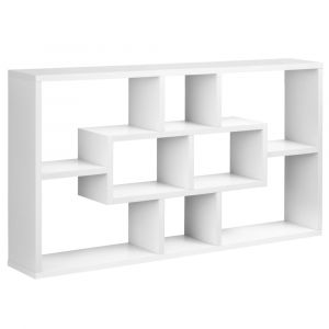 &Eacute;tag&egrave;re murale biblioth&egrave;que 8 cubes m&eacute;tal blanc