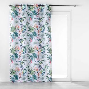 Rideau tamisant esprit exotique polyester blanc 140x260 cm
