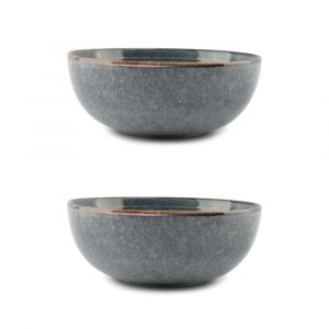 Bol 20xH7,5cm bleu  - Lot de 2