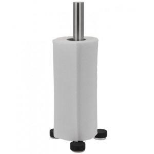 Porte rouleau essuie-tout m&eacute;tal inox ventouses