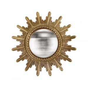 Miroir convexe soleil dor&eacute; 20.3cm