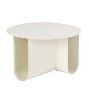 Table basse ronde en m&eacute;tal &oslash;60cm - Beige