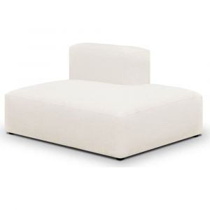 Module d'angle ouvert à droite 2 places en tissu bouclé beige