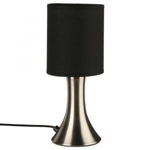 Lampe &agrave; poser touch noir H28cm